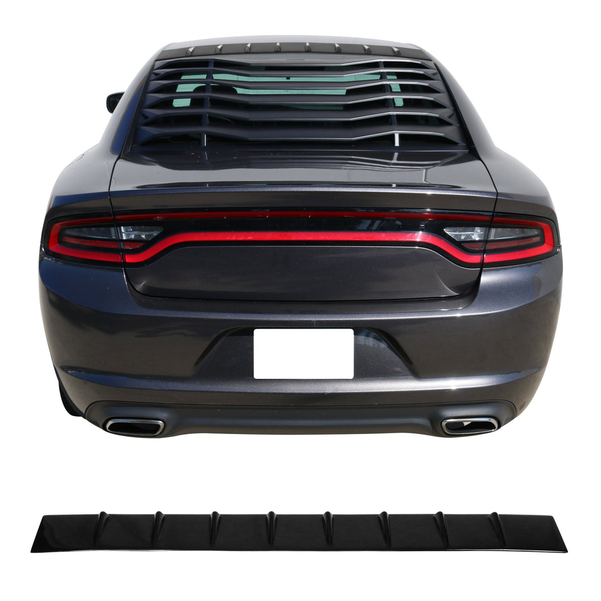 2011-2023 Dodge Charger IKON Style Shark Fin Roof Vane Spoiler Wing