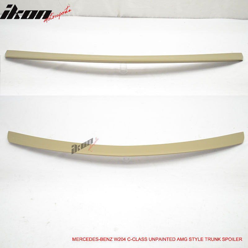 2008-2014 Benz C-Class W204 AMG Style Unpainted Rear Spoiler Wing ABS