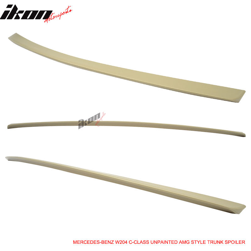 2008-2014 Benz C-Class W204 AMG Style Unpainted Rear Spoiler Wing ABS