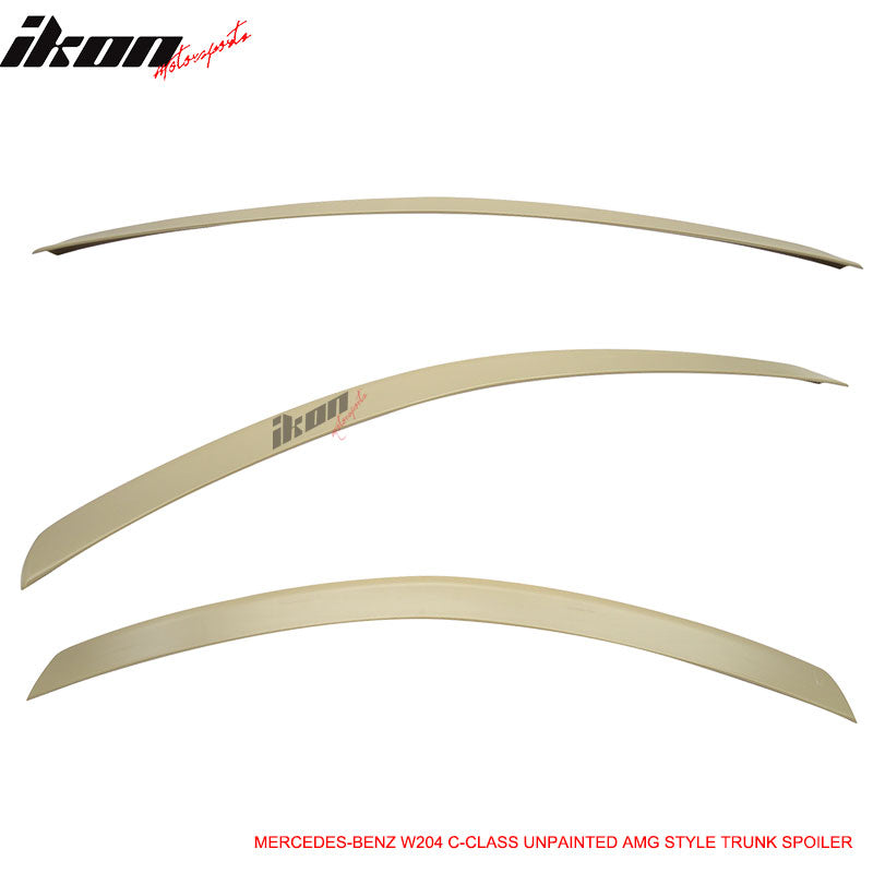2008-2014 Benz C-Class W204 AMG Style Unpainted Rear Spoiler Wing ABS