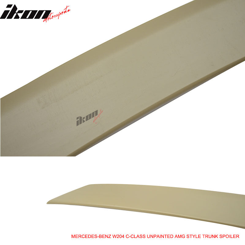 2008-2014 Benz C-Class W204 AMG Style Unpainted Rear Spoiler Wing ABS