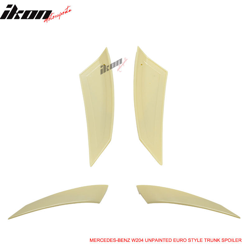 Fits 08-14 Mercedes-Benz W204 C-Class Euro UnRear Spoiler Wing - ABS