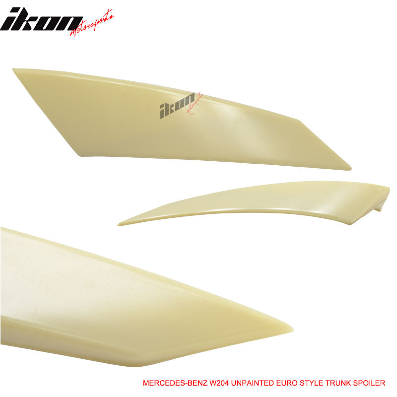 Fits 08-14 Mercedes-Benz W204 C-Class Euro UnRear Spoiler Wing - ABS