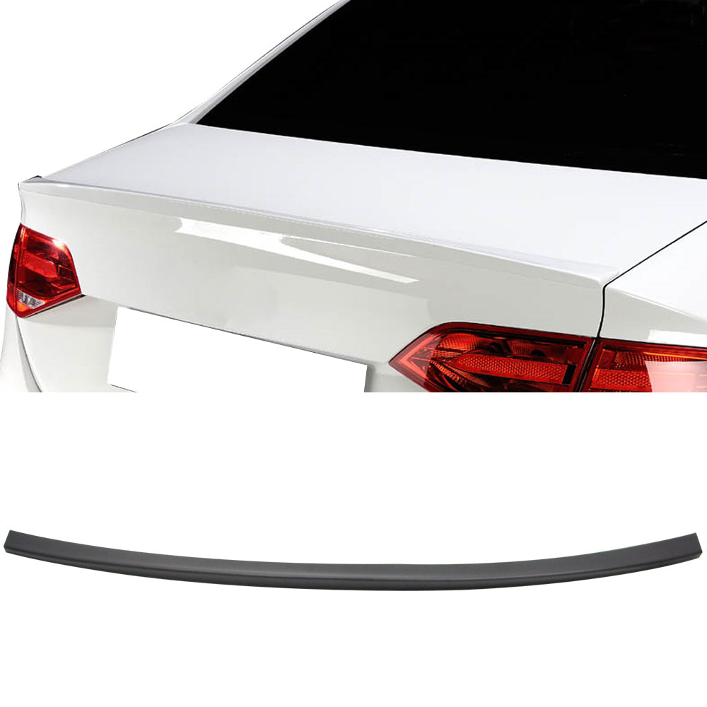 2009-2013 Audi A4 B8 RG Style Unpainted Black Trunk Lip Spoiler PU