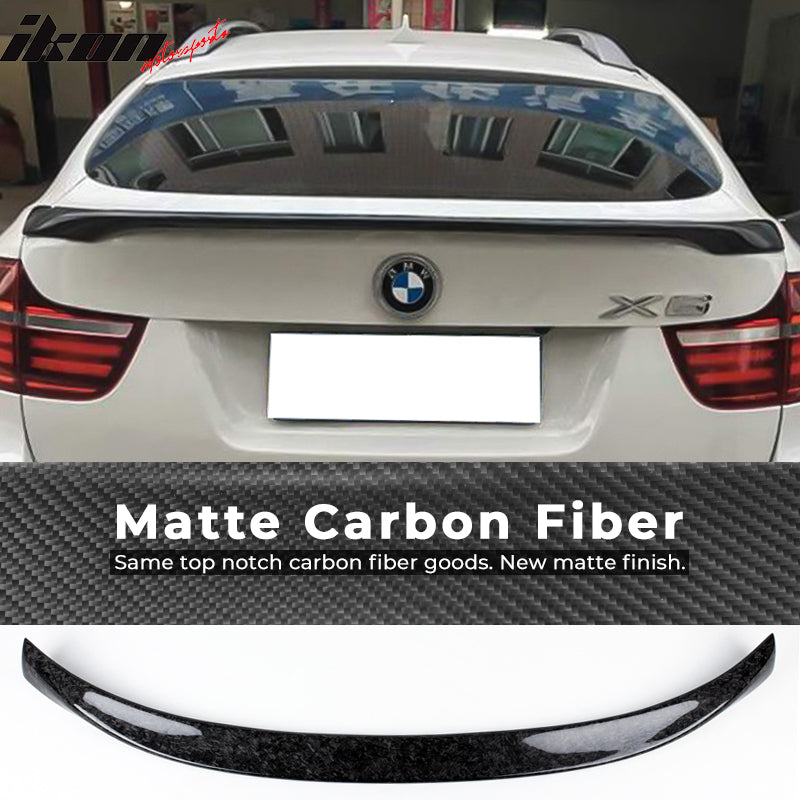 2008-2014 BMW X6 E71 P Style Forged Carbon Rear Trunk Spoiler Wing