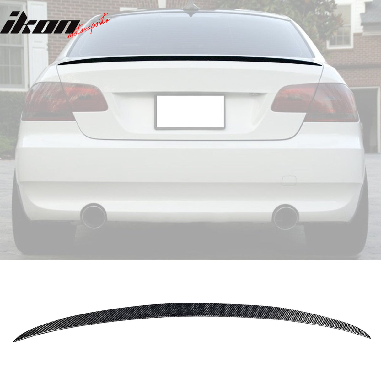 2007-2012 BMW E92 3-Series Coupe M3 Style Carbon Fiber Trunk Spoiler