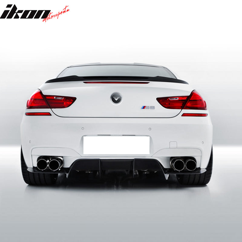 2012-2019 BMW F13 M6 Coupe V Style Matte Black Rear Spoiler Wing