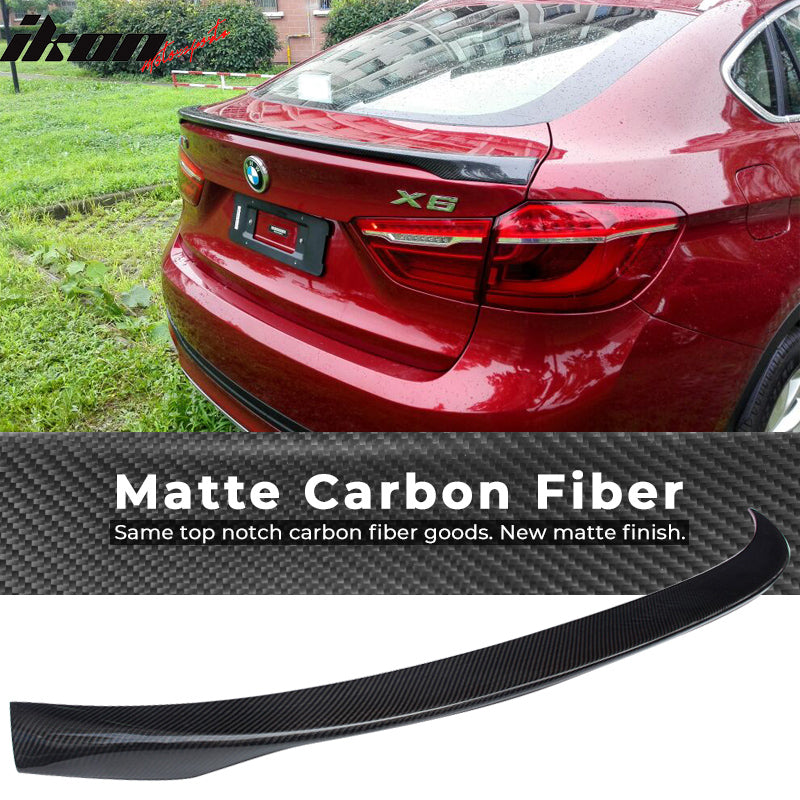 2015-2019 BMW X6 F16 Performance Style Carbon Fiber Trunk Spoiler Wing