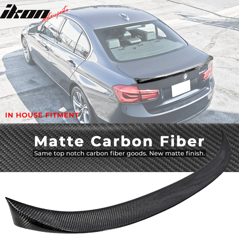 2012-2018 BMW F30 3 Series F80 M3 A Style Carbon Fiber Trunk Spoiler