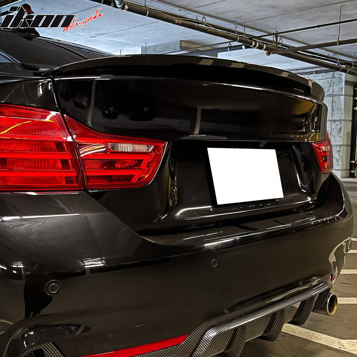 2014-2017 BMW F32 4 Series P Style Trunk Spoiler CF Print