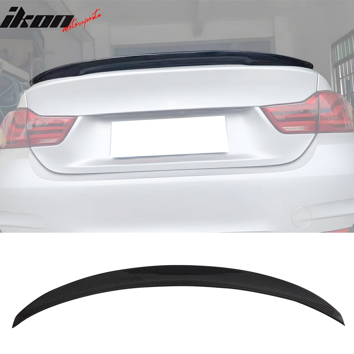 2015-2020 BMW 4 Series Gran Coupe V Style Carbon Fiber Trunk Spoiler