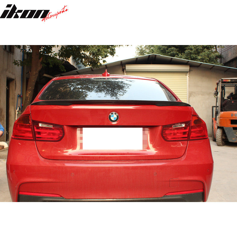 2012-2020 BMW F30 F80 P Style Carbon Fiber Red Clear Rear Spoiler Wing