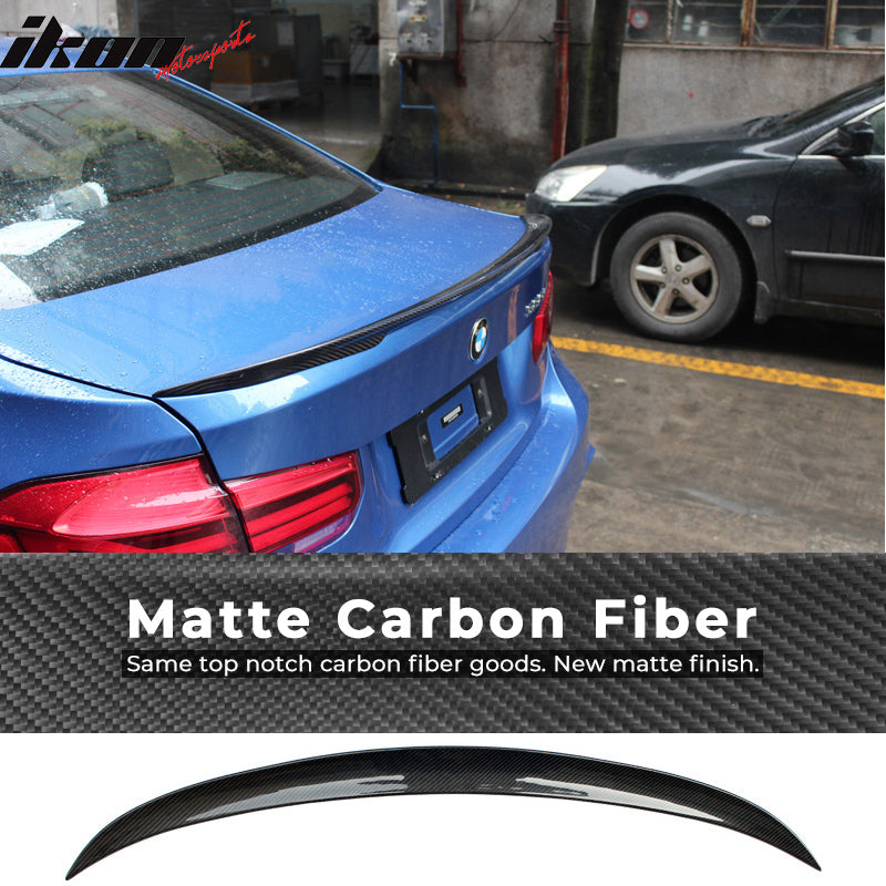 2012-2020 BMW 3-Series F30 F80 P Style Carbon Fiber Trunk Spoiler Wing