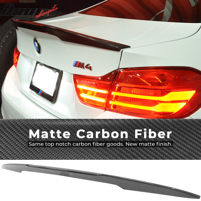 2015-2020 BMW M4 F82 4-Series P Style Carbon Fiber Trunk Spoiler