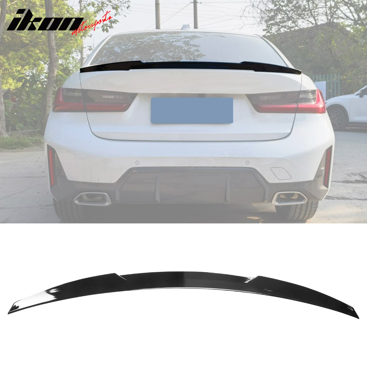 2019-2025 BMW 3 Series G20 M4 Style Gloss Black Rear Trunk Spoiler ABS
