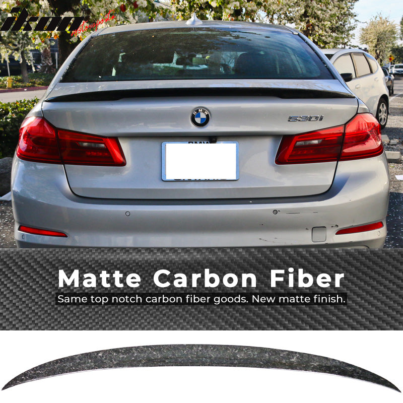 2017-2023 BMW 5 Series IKON Style Forged Carbon Fiber Trunk Spoiler