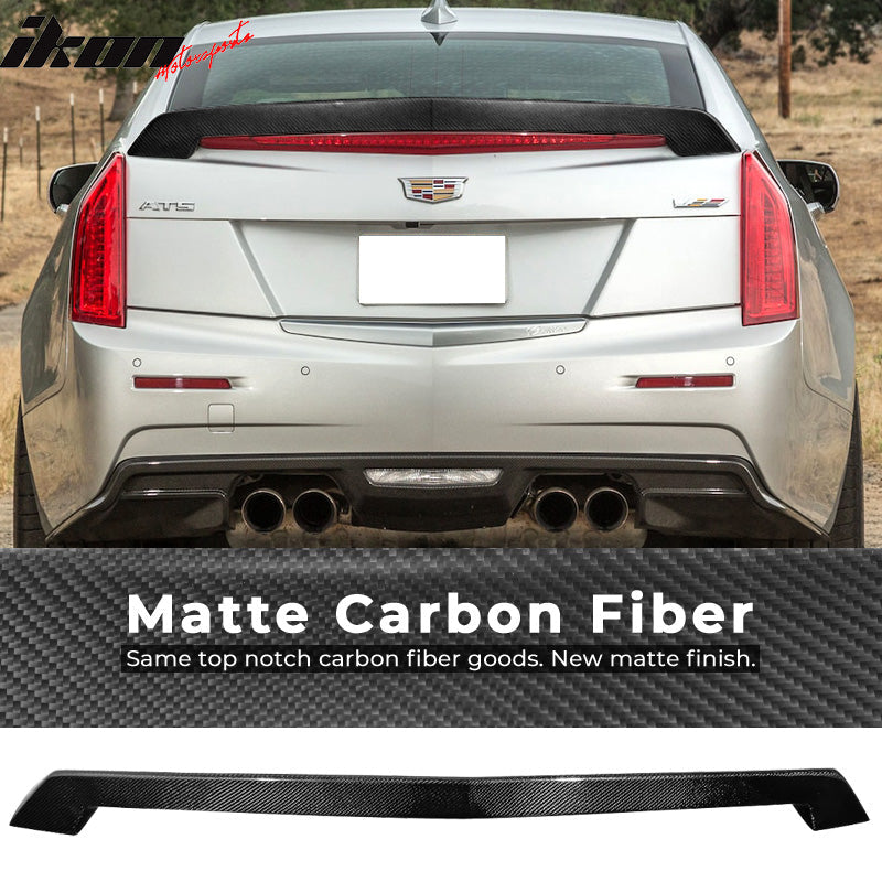 2016-2019 Cadillac ATS-V Sedan V Style Carbon Fiber Trunk Spoiler Wing