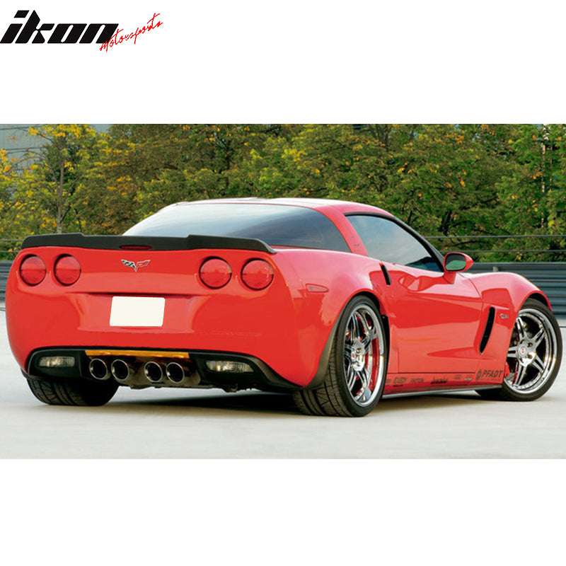 2005-2013 Chevy Corvette C6 H Style Rear Spoiler Wing Carbon Fiber