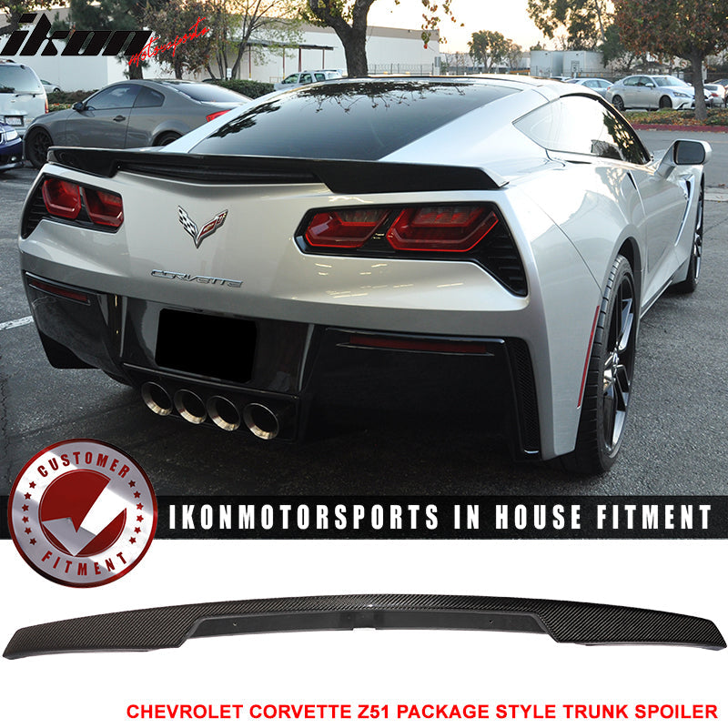 2014-2019 Chevy Corvette C7 Z51 Style Carbon Fiber Trunk Spoiler
