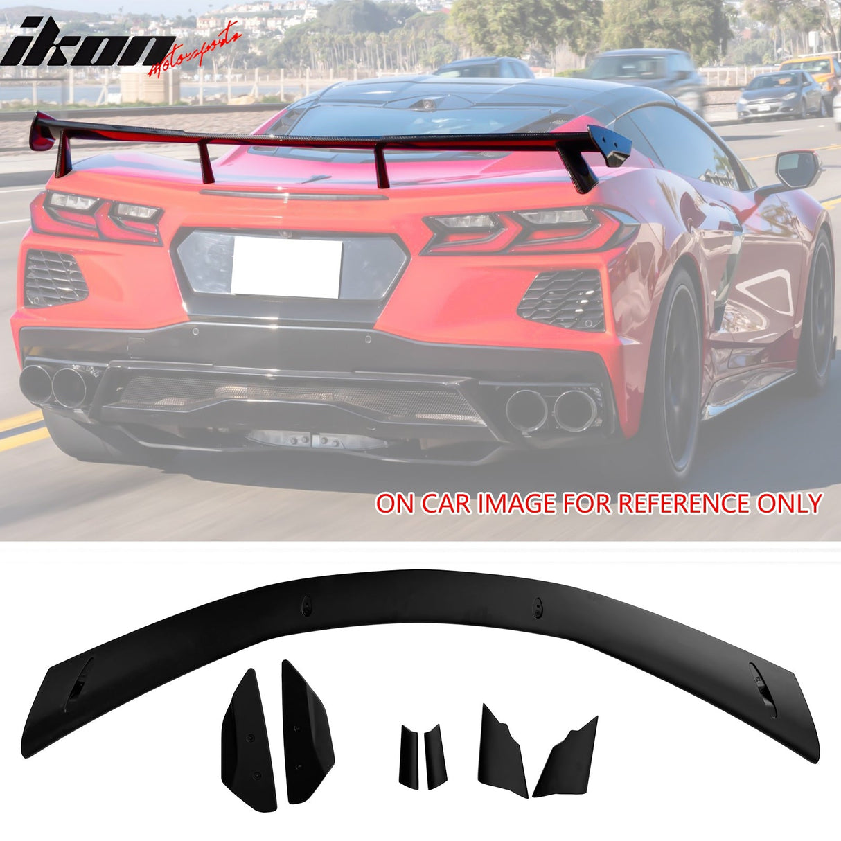 2020-2025 Chevy Corvette High Wing Trunk Spoiler Wing ABS