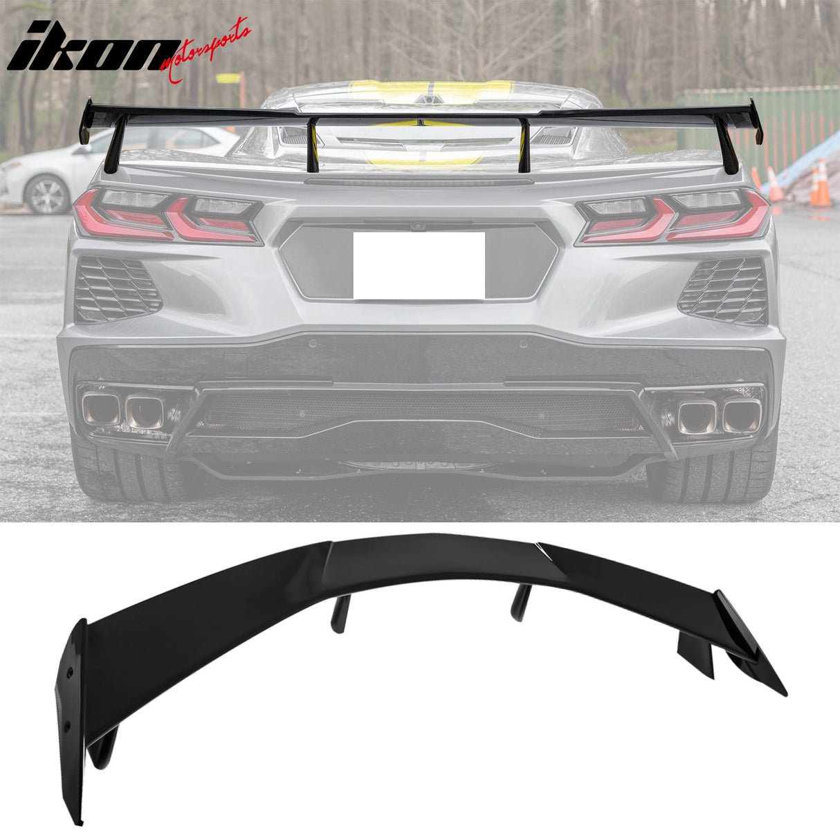 2020-2025 Chevy Corvette High Wing Trunk Spoiler Wing ABS