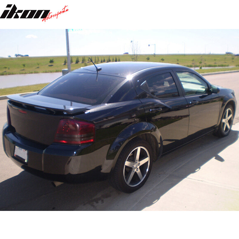 2008-2014 Dodge Avenger OE Style Matte Black Rear Spoiler Wing
