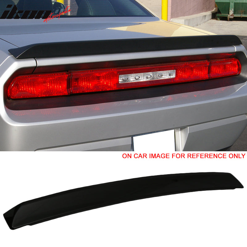 2008-23Â Dodge Challenger Painted #PX8 Black Deck Rear Spoiler Wing ABS