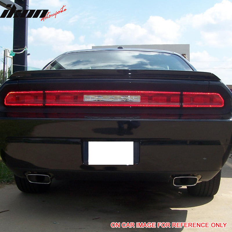 2008-23Â Dodge Challenger Painted #PX8 Black Deck Rear Spoiler Wing ABS