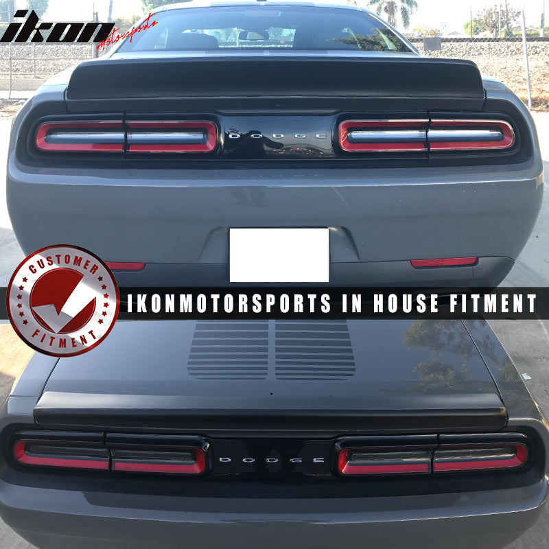 2015-2023 Dodge Challenger Ikon Duckbill Unpainted Trunk Wing Spoiler