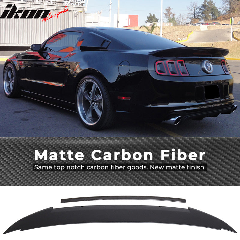 2010-2014 Ford Mustang V6 Carbon Fiber Rear Trunk Spoiler Wing