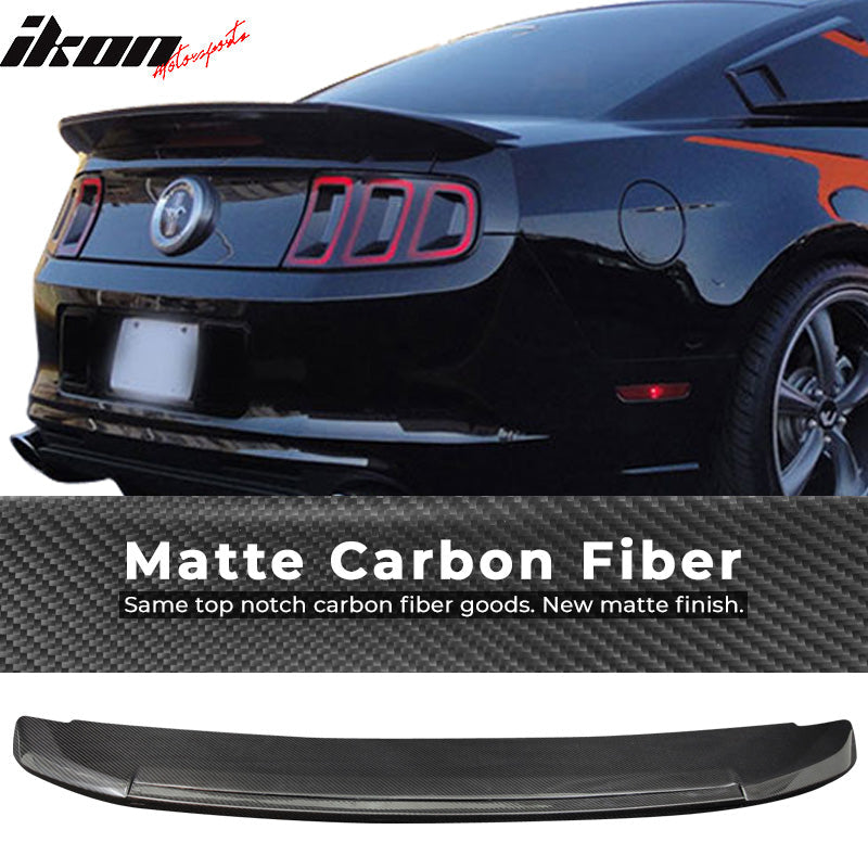 2010-2014 Ford Mustang GT500 Style Carbon Fiber Trunk Spoiler Wing