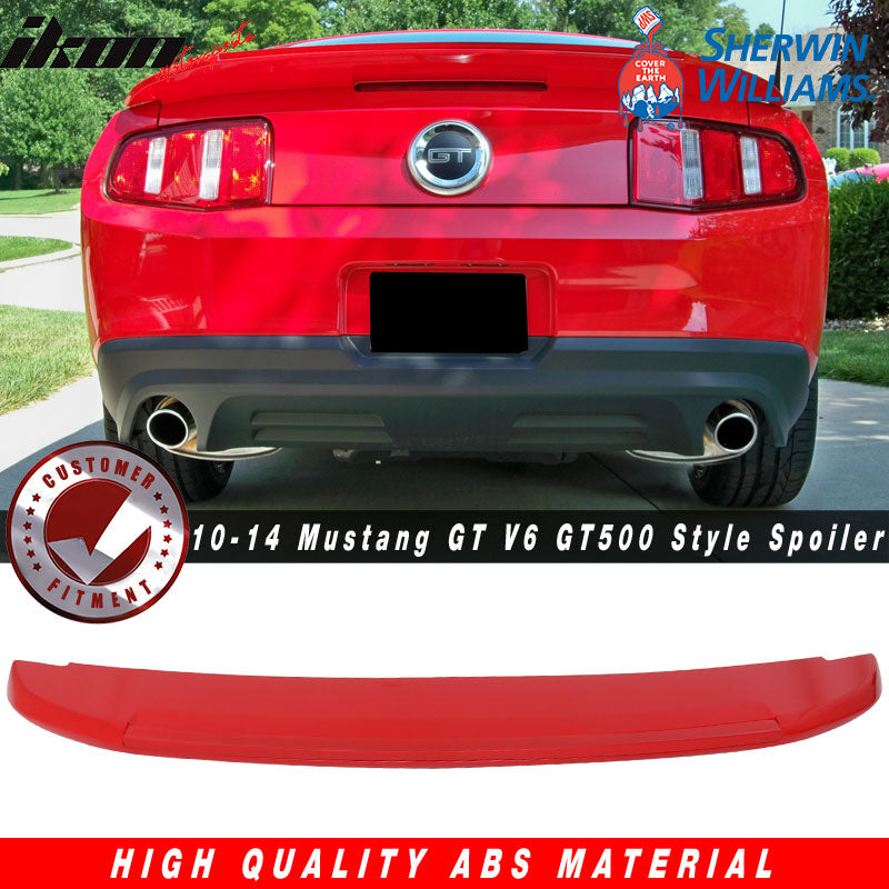 2010-2014 Ford Mustang GT V6 GT500 Style Trunk Spoiler Wing Lip ABS