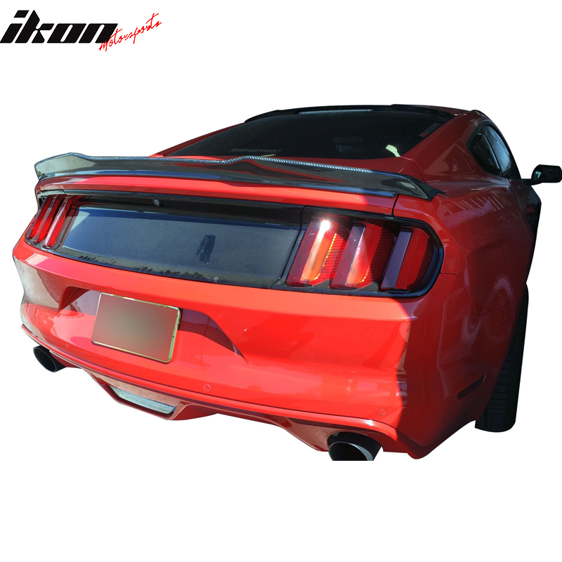 2015-2022 Ford Mustang V Style Forged Carbon Fiber Trunk Spoiler Wing