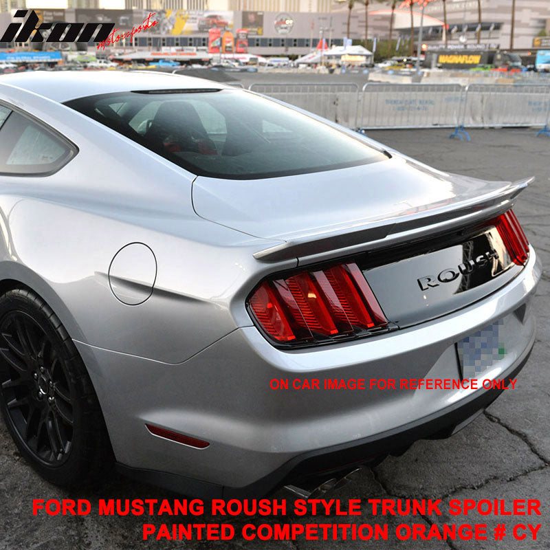Fit 15-23 Ford Mustang Coupe Rear Spoiler Wing #CY-Competition Orange