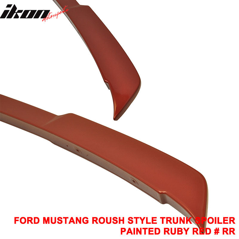 Fits 15-23 Ford Mustang Coupe Rear Spoiler Wing #RR-Ruby Red Metallic