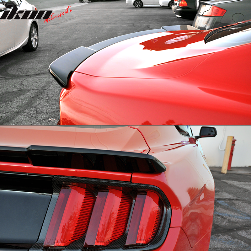 Fit 15-23 Ford Mustang Coupe Rear Spoiler Wing #UA - Ebony Black
