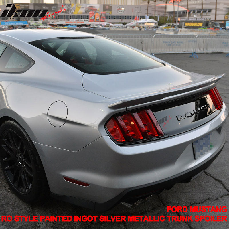Fits 15-23 Ford Mustang Coupe Rear Spoiler Wing Ingot Silver Metallic