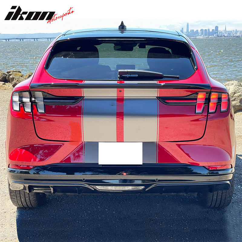 2021-2024 Ford Mustang Mach-E Gloss Black MID Rear Spoiler Wing ABS