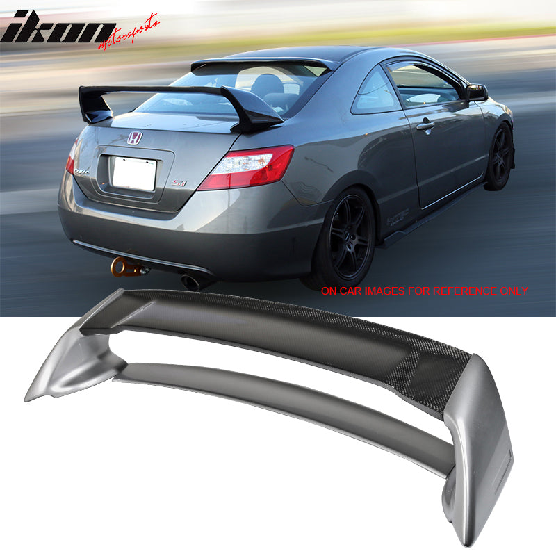 2006-2011 Honda Civic Mugen Style Painted Trunk Spoiler ABS CF Top