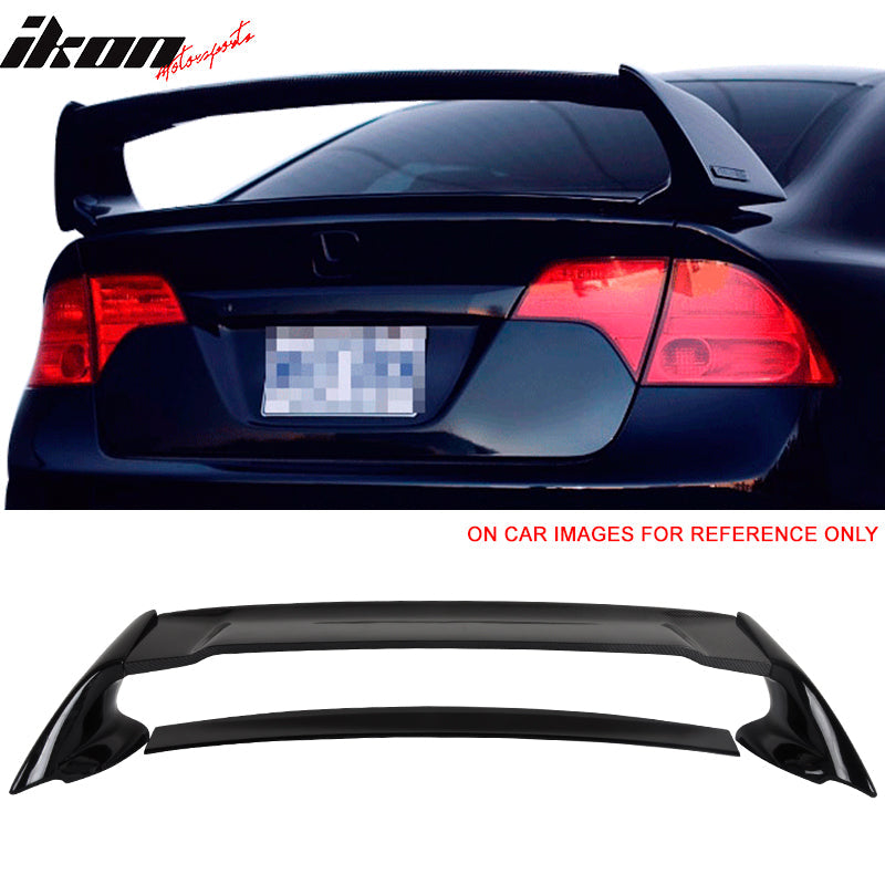 2006-2011 Honda Civic Mugen Style Painted Trunk Spoiler ABS CF Top