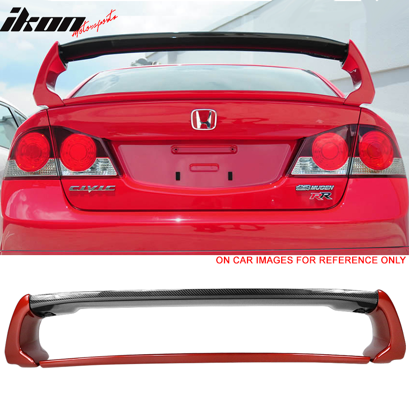 2006-2011 Honda Civic Mugen Style Painted Trunk Spoiler ABS CF Top