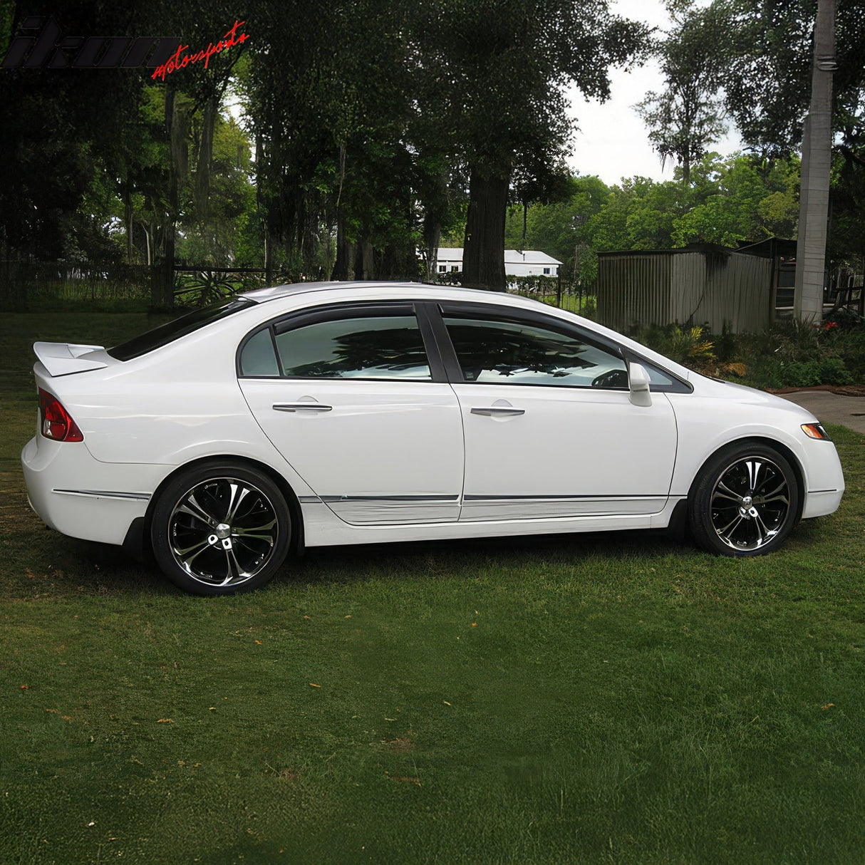 2006-2011 Honda Civic 8th Sedan OE Style Unpainted Trunk Spoiler W/LED