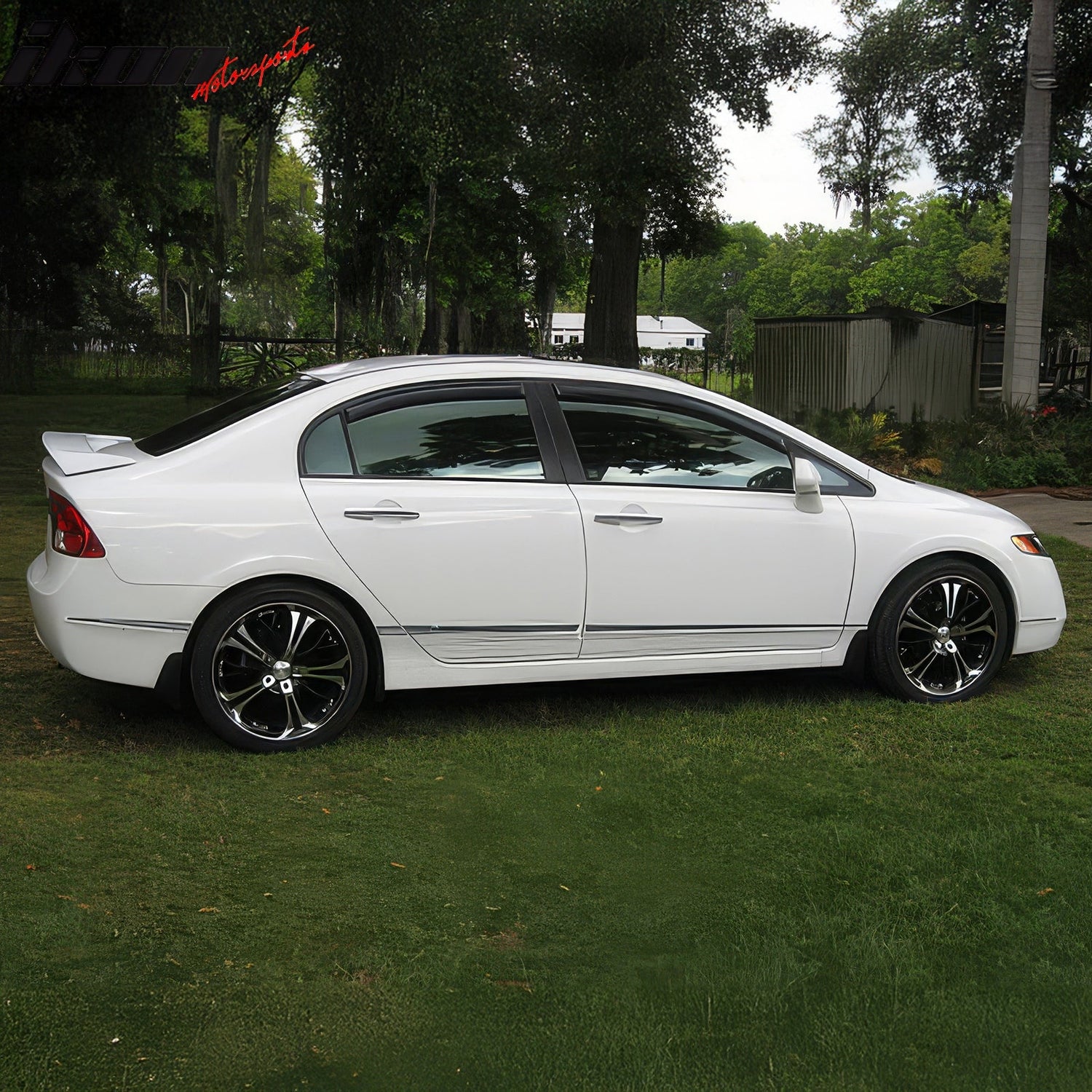 2006-2011 Honda Civic 8th Sedan OE Style Unpainted Trunk Spoiler W/LED