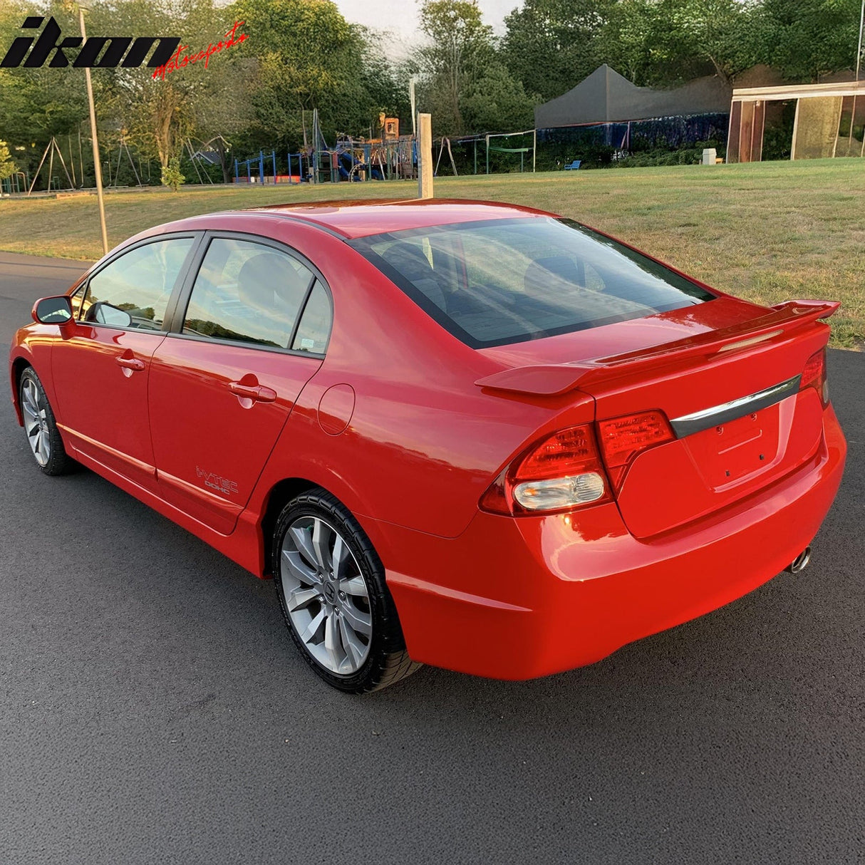 2006-2011 Honda Civic Sedan Si Style Unpainted Gray Trunk Spoiler /LED