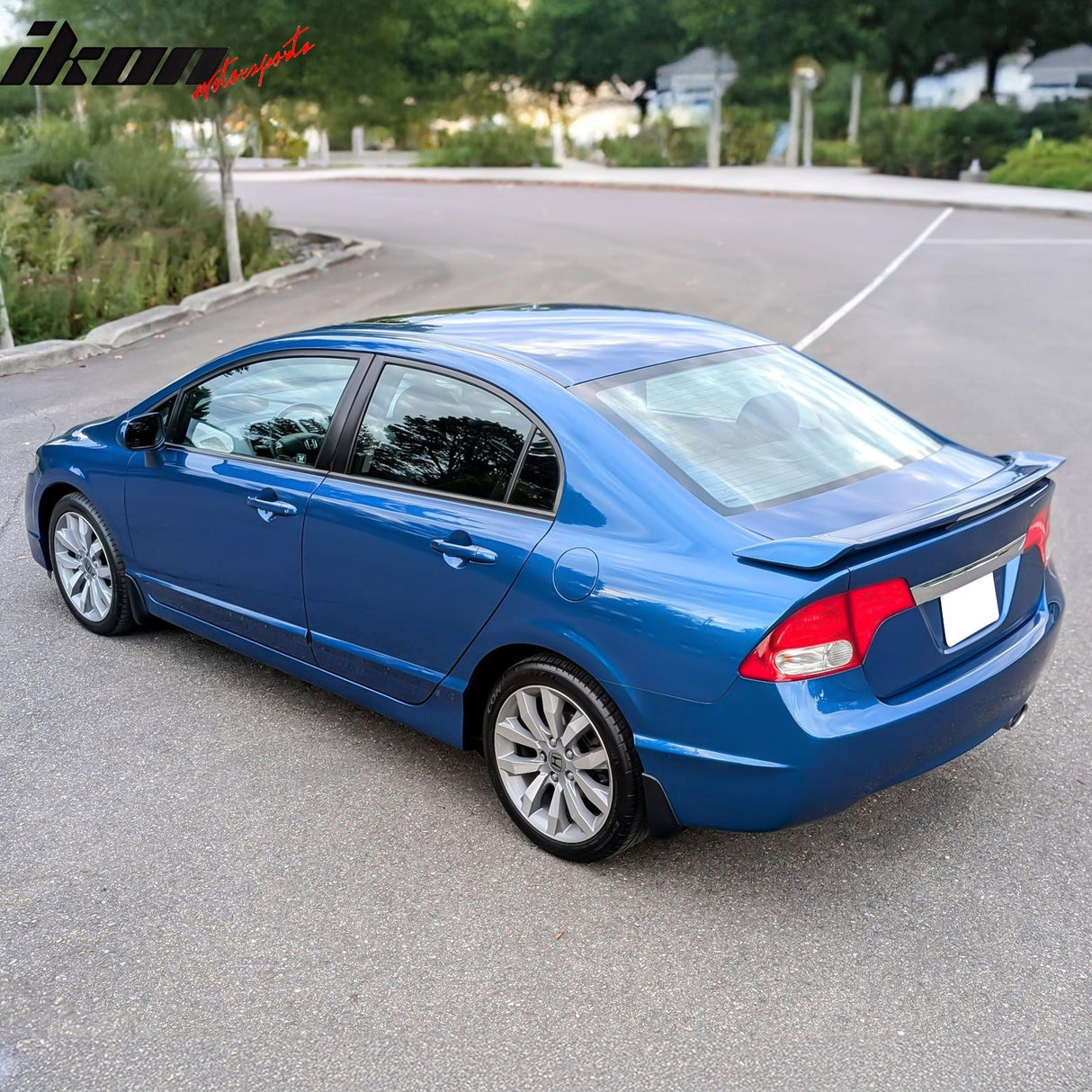 2006-2011 Honda Civic Sedan Si Style Unpainted Gray Trunk Spoiler /LED