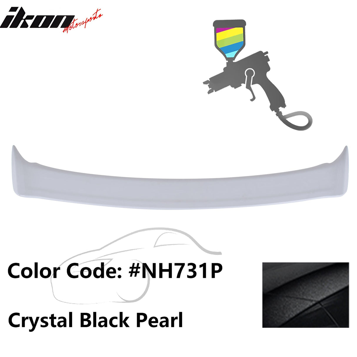 2006-2011 Honda Civic Sedan Si Style #NH731P Black Trunk Spoiler W/LED