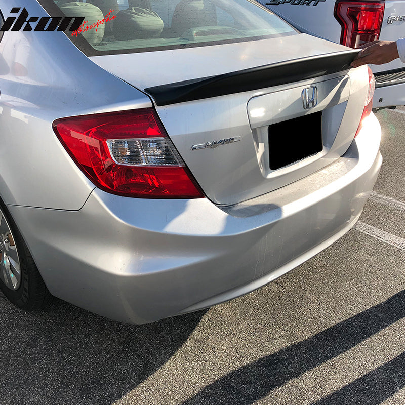 2012-2015 Honda Civic Duckbill V2 Style Rear Trunk Spoiler PP