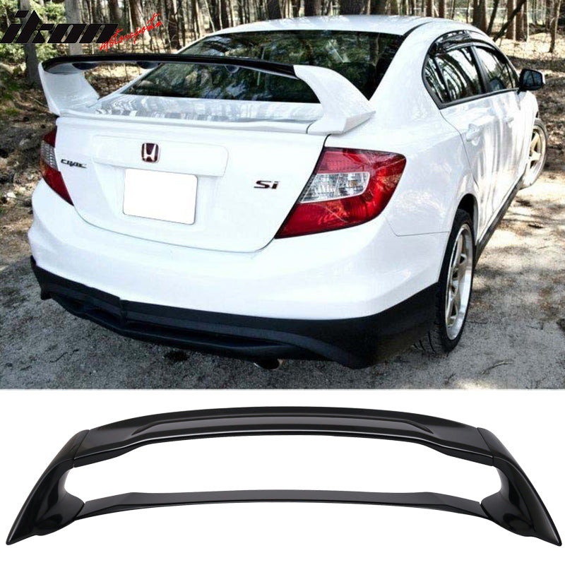 2012-2015 Honda Civic 4Dr Mugen Style Painted Trunk Spoiler Wing ABS