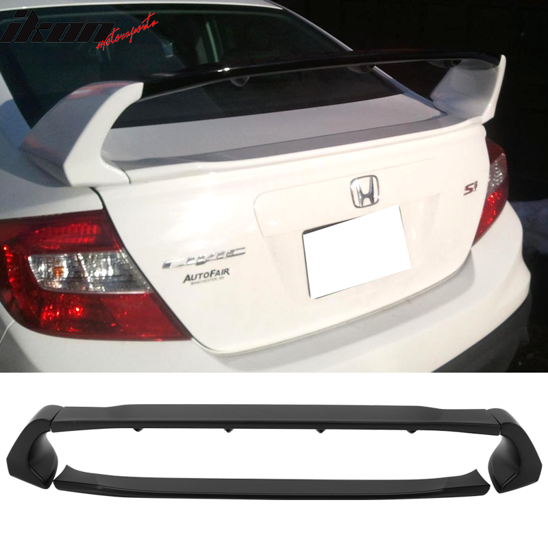 2012-2015 Honda Civic Sedan Mugen Style Painted Trunk Spoiler Wing