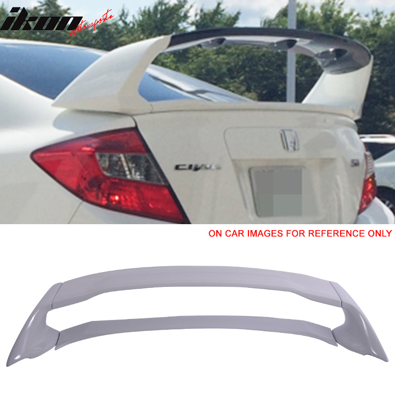 2012-2015 Honda Civic Sedan Mugen Style Painted Trunk Spoiler Wing